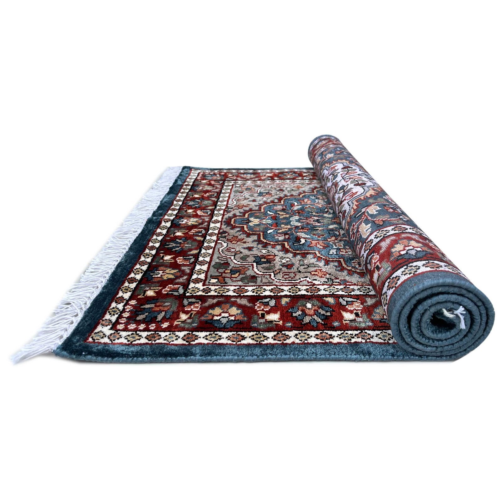 2.5x4 feet Hand Knotted Bamboo Silk Carpet Indopersian Gray - Image 3