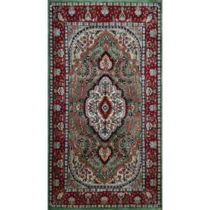 2.5x5 Ft Handmade Green Persian Wool Carpet