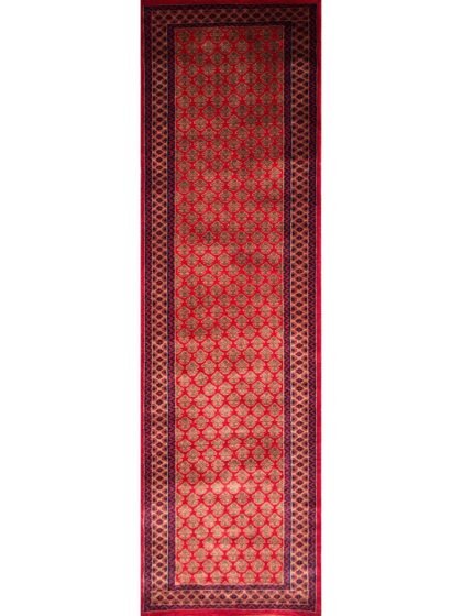 2.5x8 Handmade Hand Knotted Wool Carpet Lichi Red