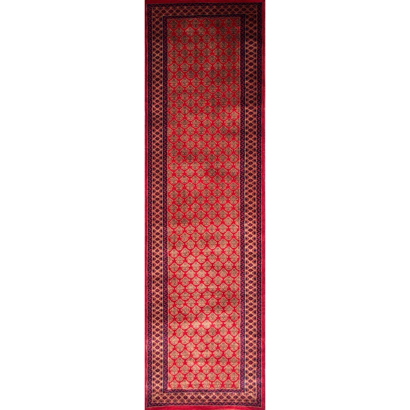 2.5x8 Handmade Hand Knotted Wool Carpet Lichi Red