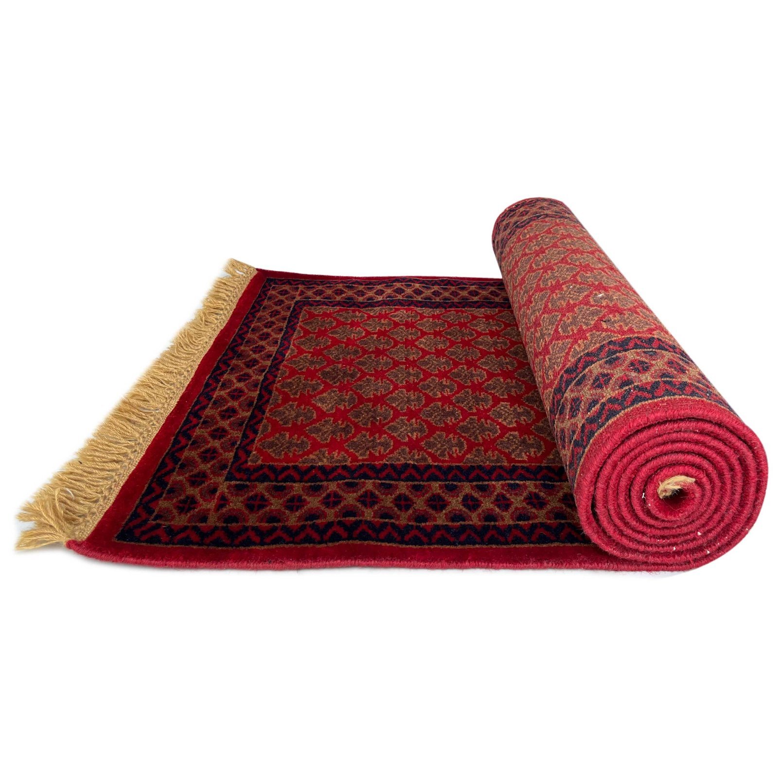 2.5x8 Handmade Hand Knotted Wool Carpet Lichi Red - Image 3