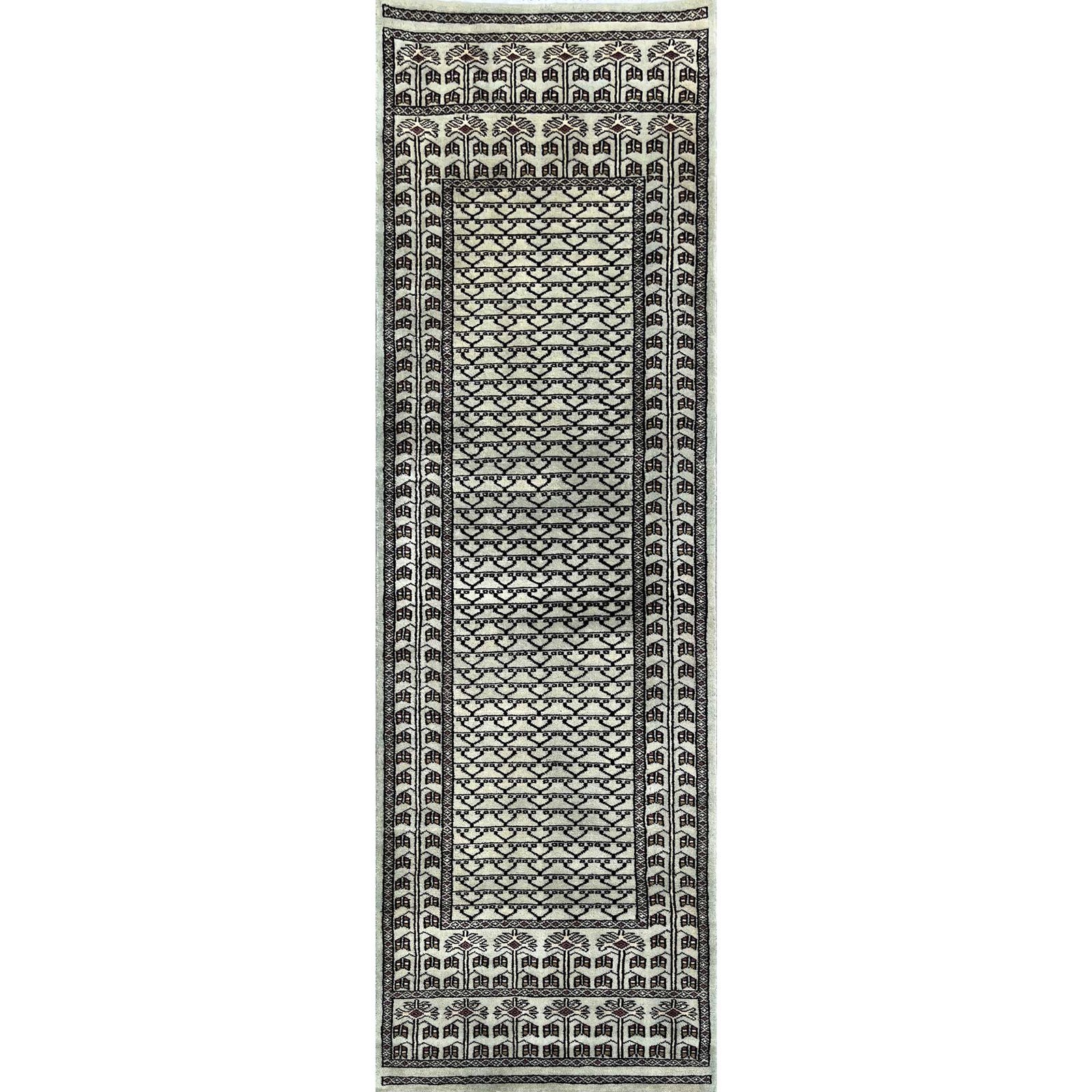 2.5x8 feet Parda Fade Olive Hand Knotted Wool Carpet