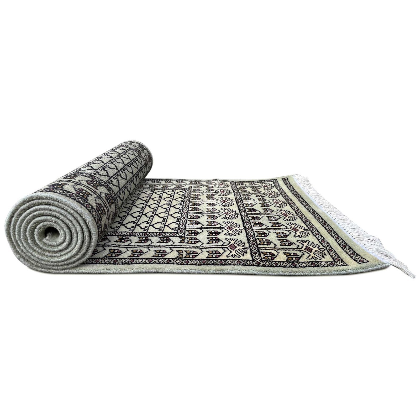 2.5x8 feet Parda Fade Olive Hand Knotted Wool Carpet - Image 5