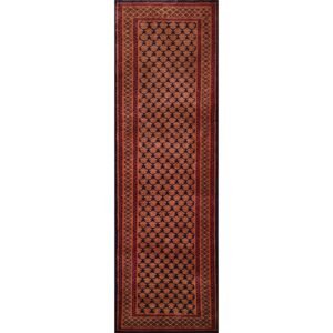 2.5x8 Feet Hand Knotted Black Wool Carpet Lichi