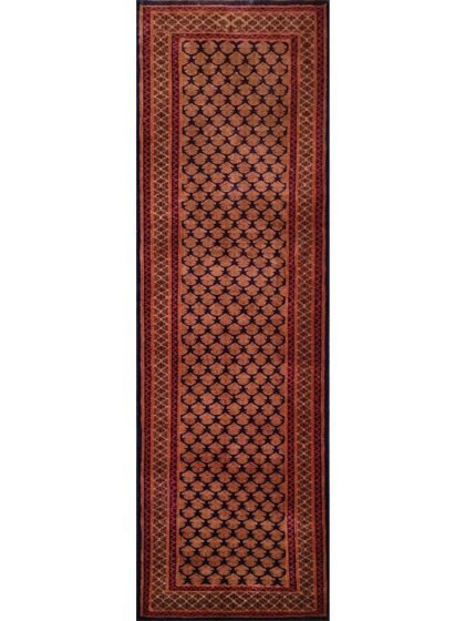 2.5x8 Feet Hand Knotted Black Wool Carpet Lichi