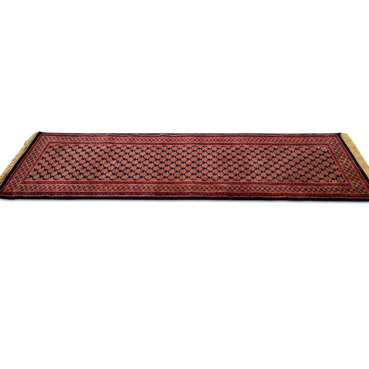 2.5x8 Feet Hand Knotted Black Wool Carpet Lichi - Image 4