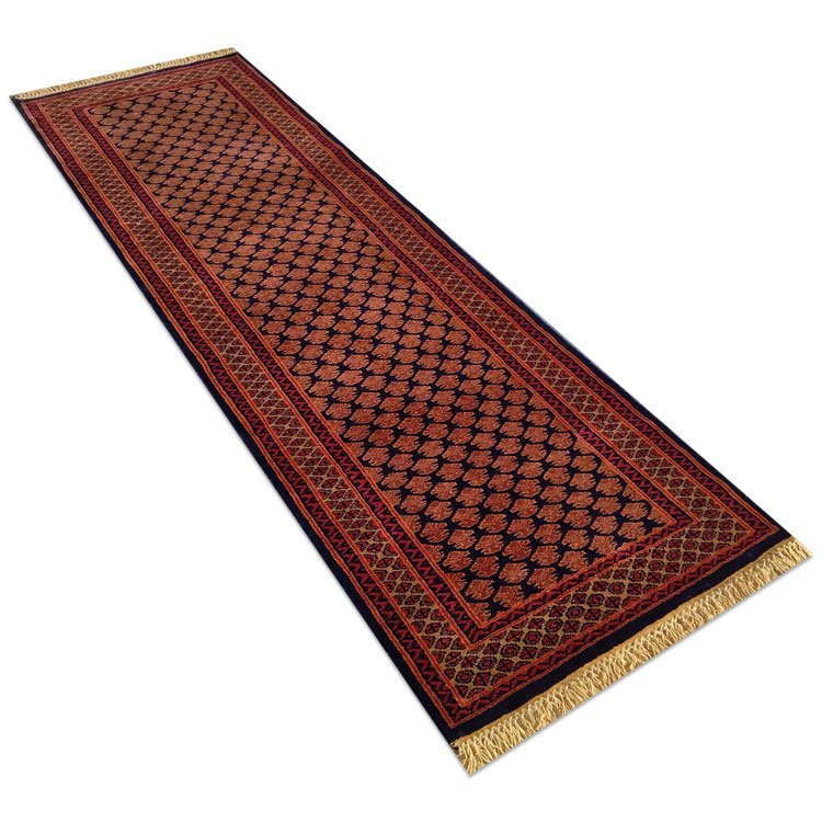 2.5x8 Feet Hand Knotted Black Wool Carpet Lichi - Image 2