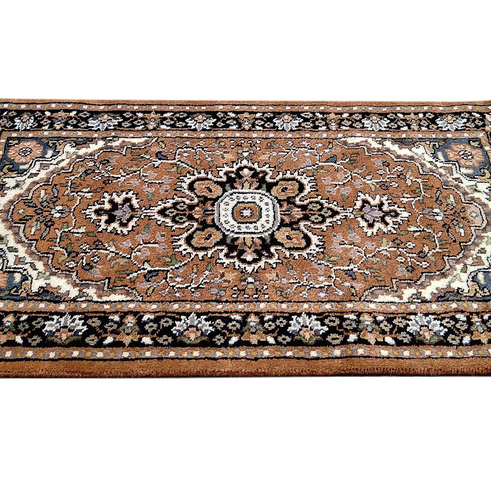 2x3 Feet Hand Knotted Persian Wool Carpet Copper - Image 2