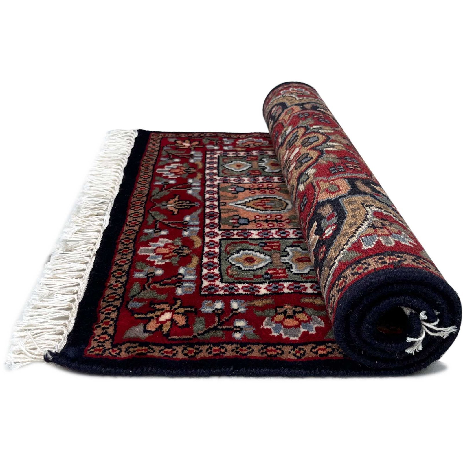 2x3 ft Hand Knotted Woolen Carpet Persian Black - Image 3