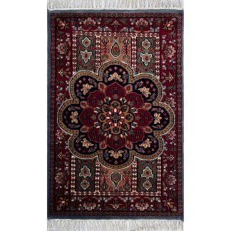 2x3 ft Hand Knotted Woolen Carpet Persian Bluish Gray