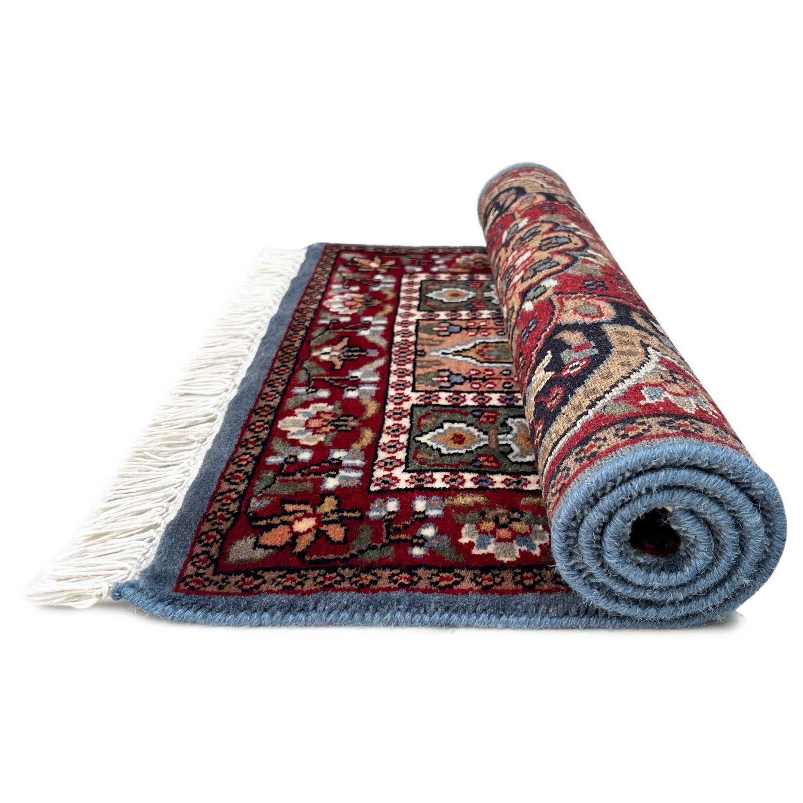 2x3 ft Hand Knotted Woolen Carpet Persian Bluish Gray - Image 4