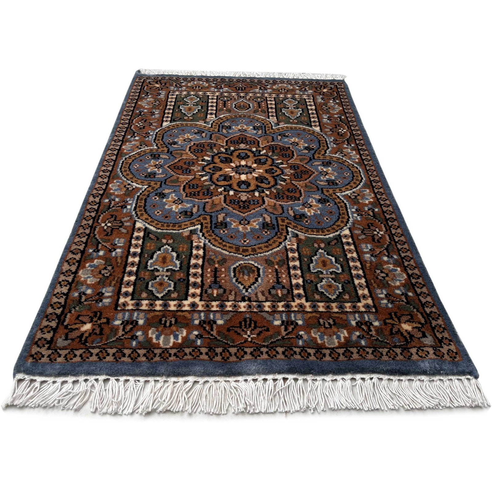 2x3 ft Hand Knotted Woolen Carpet Gray Persian - Image 5