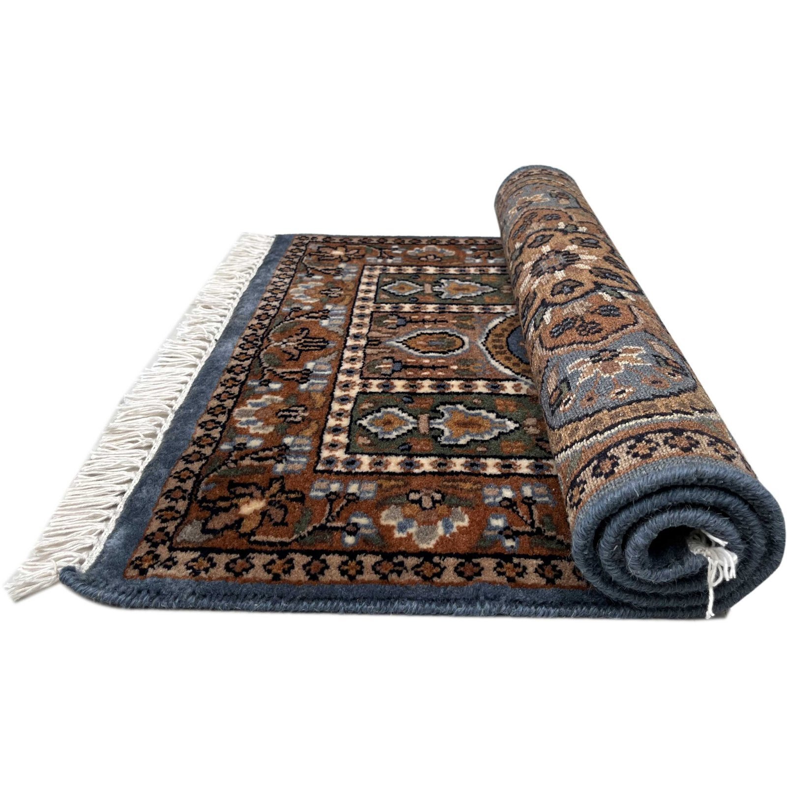 2x3 ft Hand Knotted Woolen Carpet Gray Persian - Image 3