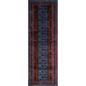 2x6 Handmade Hand Knotted Wool Carpet Bakri Bluish Gray