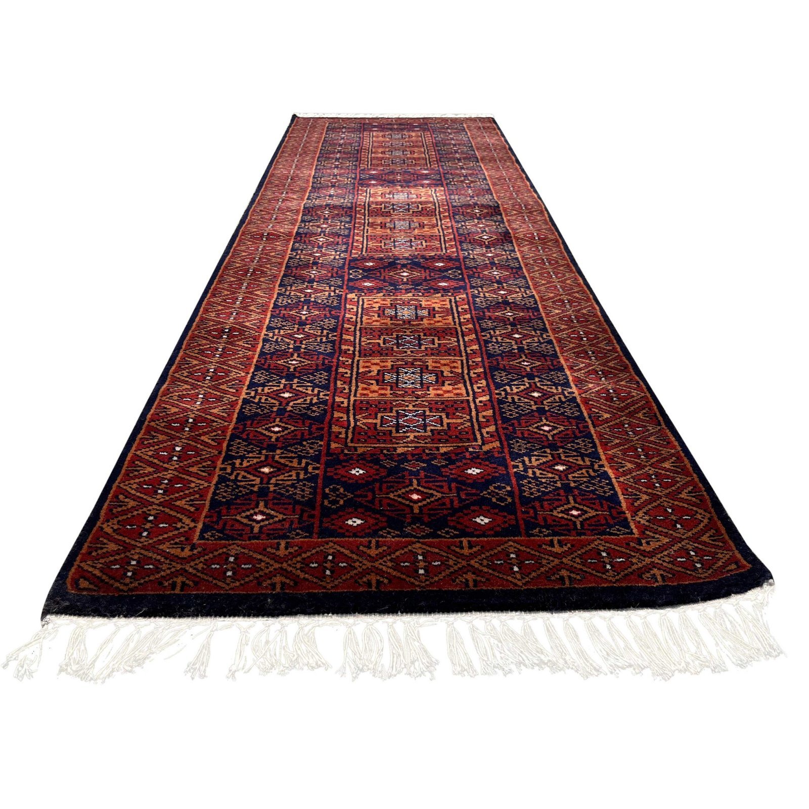2x6 Feet Hand Knotted Wool Carpet Brown and Black - Image 3