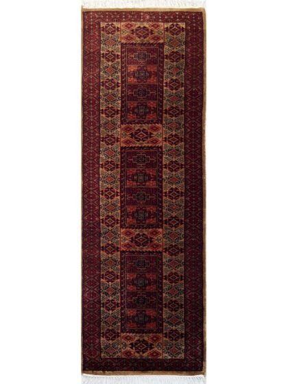 2x6 ft Hand Knotted Woolen Carpet Dubba Camel