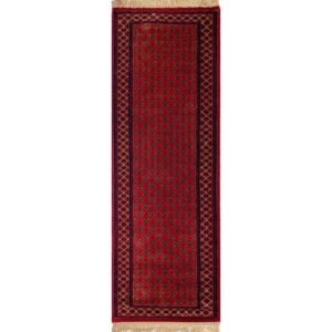 2x6 ft Hand Knotted Woolen Carpet Red Lichi