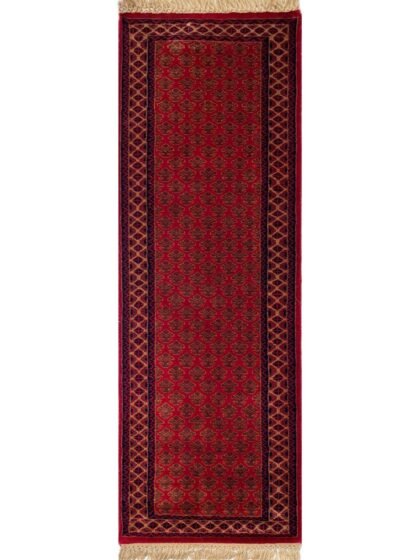 2x6 ft Hand Knotted Woolen Carpet Red Lichi