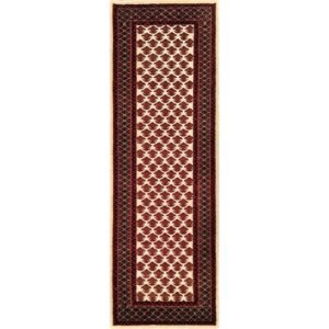 2x6 Feet Handmade Wool Carpet Royal White Runner Carpet