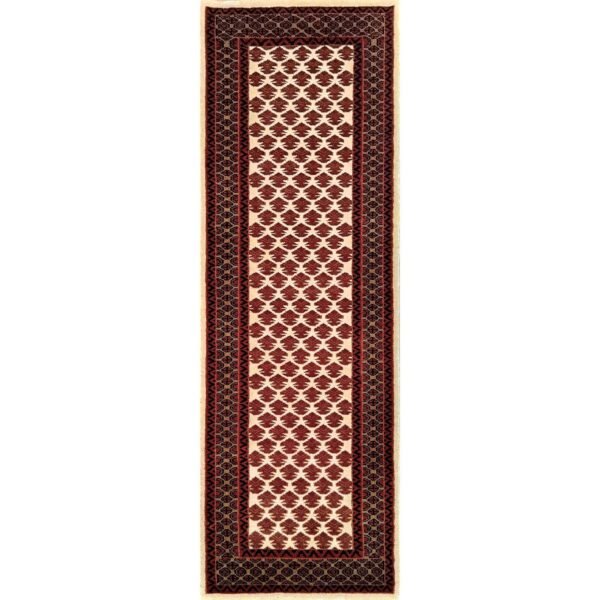 2x6 Feet Handmade Wool Carpet Royal White Runner Carpet
