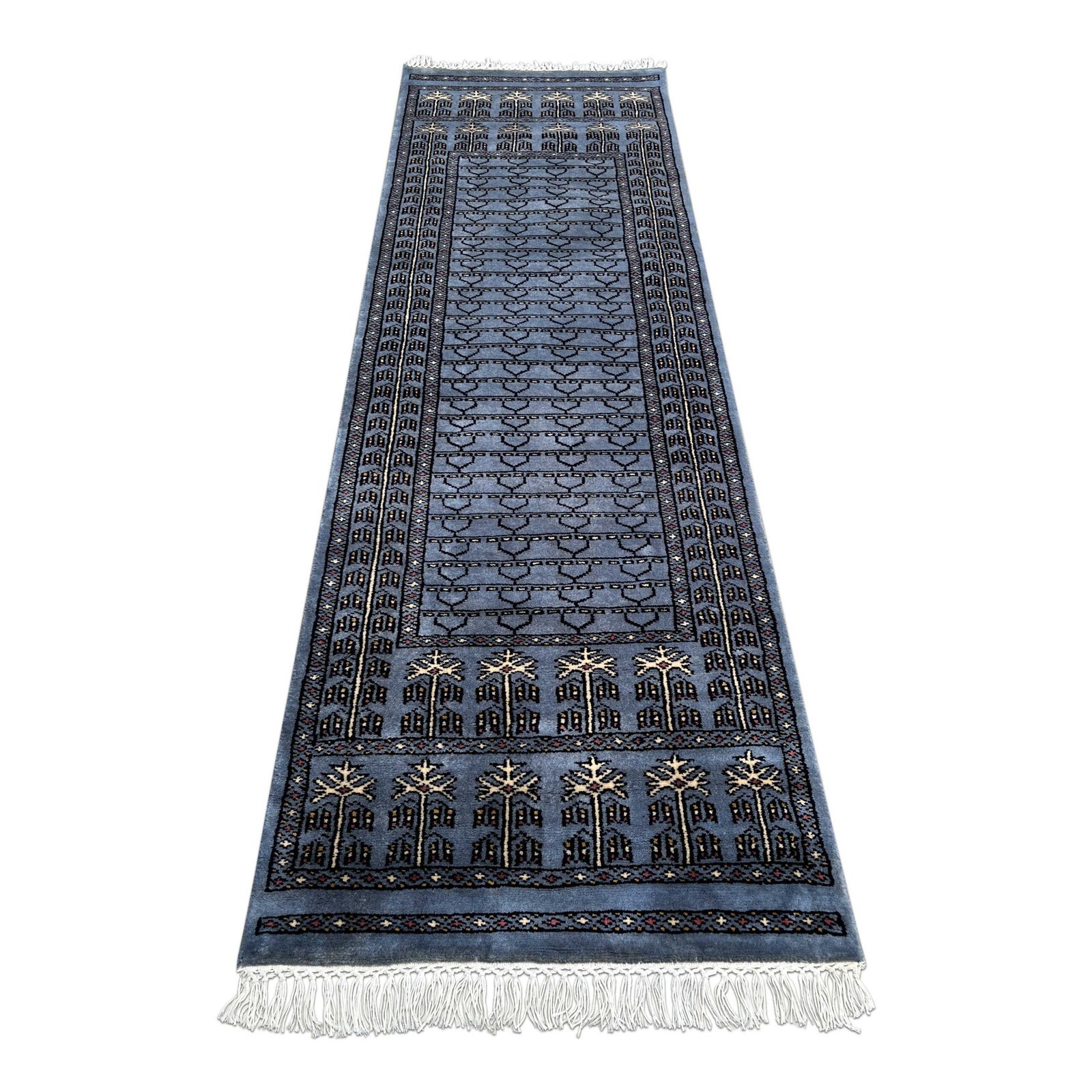 2x6 Feet Gray Hand Knotted Wool Carpet Parda - Image 3