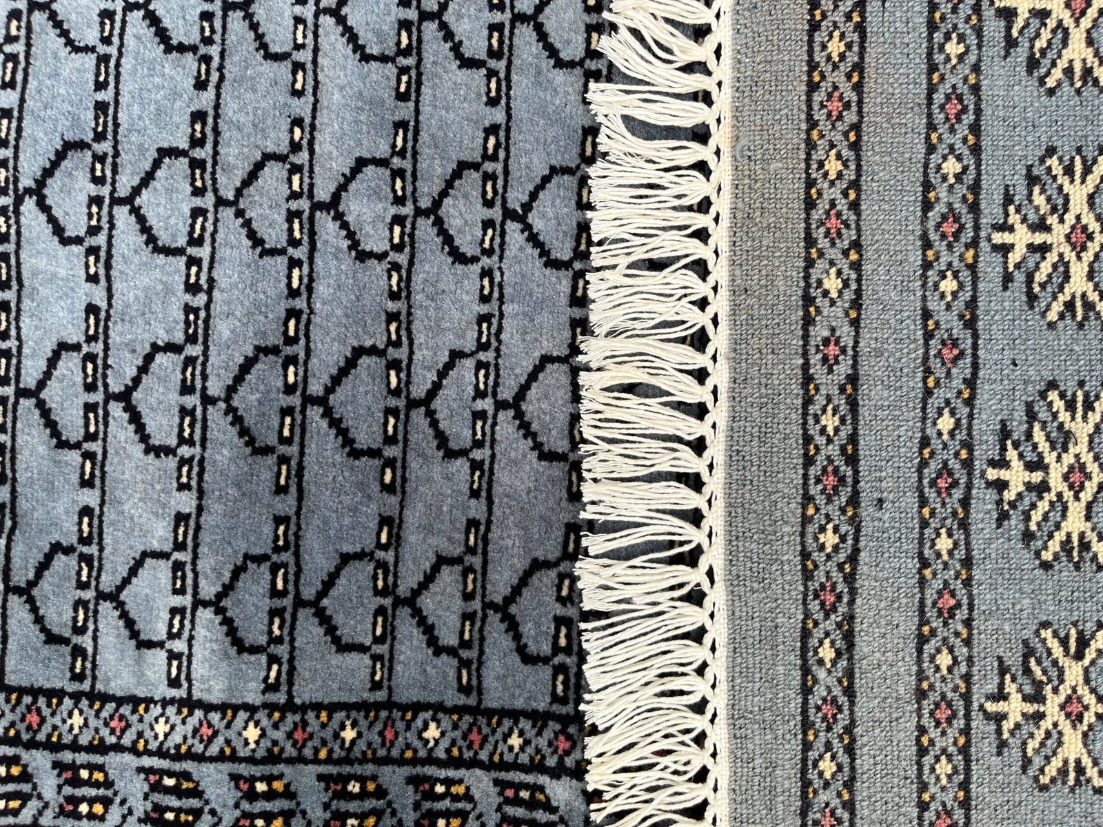 2x6 Feet Gray Hand Knotted Wool Carpet Parda - Image 5