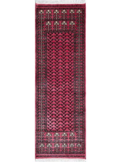 Handmade Hand Knotted Wool Runner Carpet 2x6 feet Peach Traditional Parda