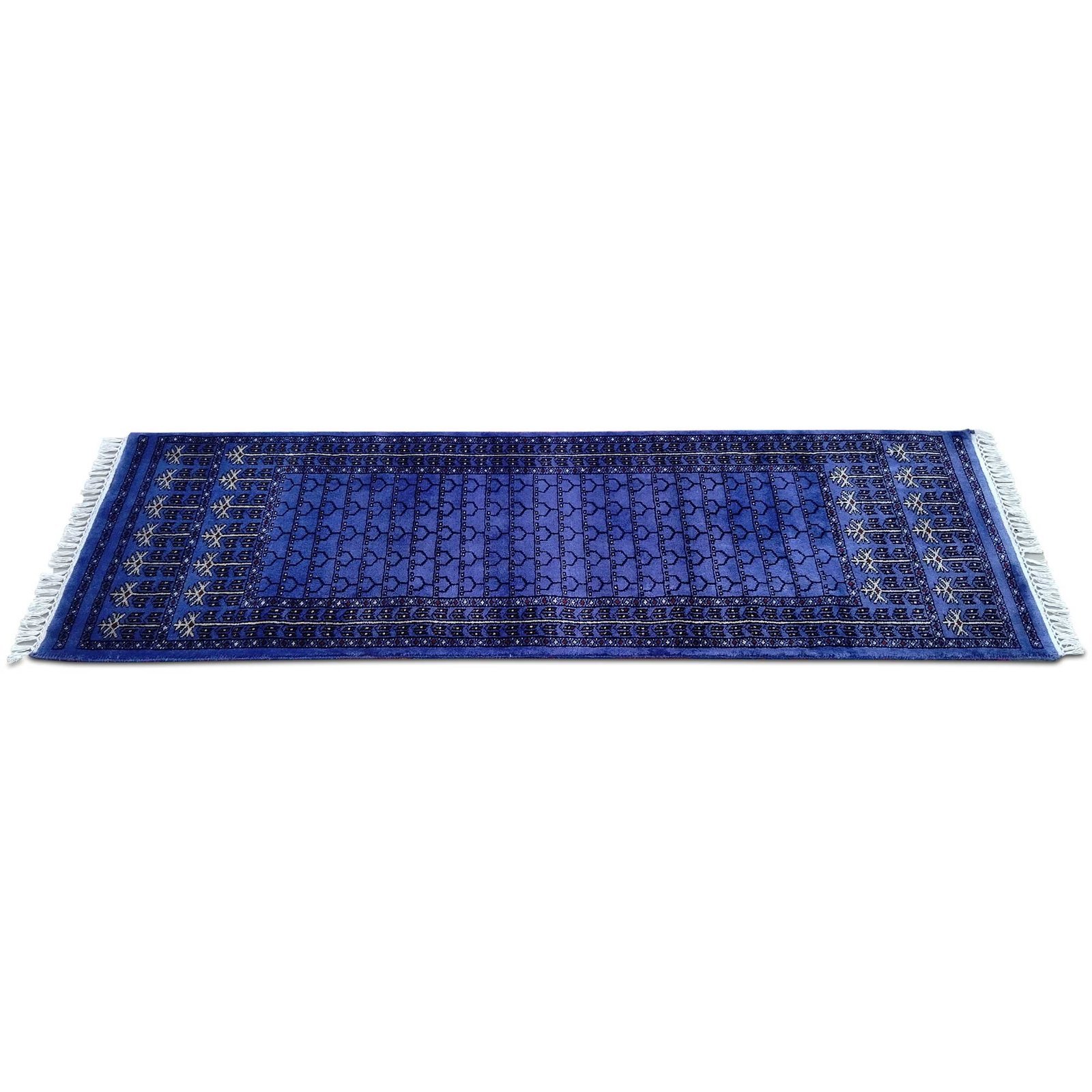 2x6 ft Purple Hand Knotted Wool Runner - Image 6