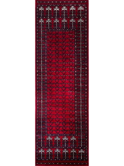 2x6 feet Hand-knotted Runner Carpet Red