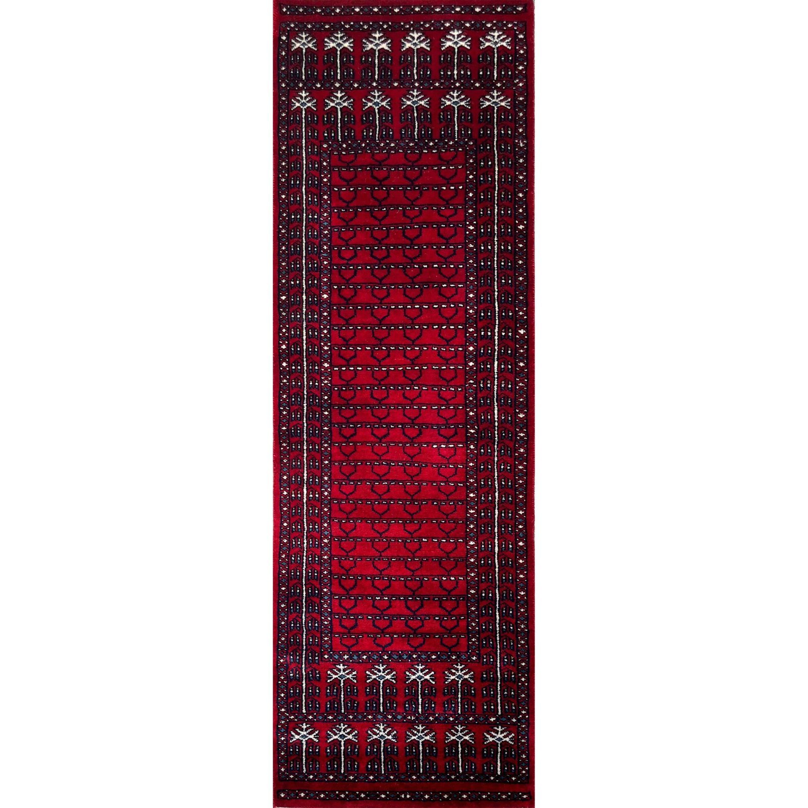 2x6 feet Hand-knotted Runner Carpet Red