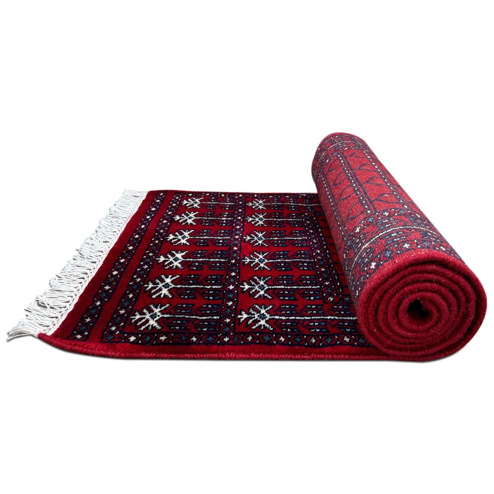 2x6 feet Hand-knotted Runner Carpet Red - Image 3