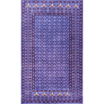 3×5 feet Purple Hand Knotted Wool Carpet Parda