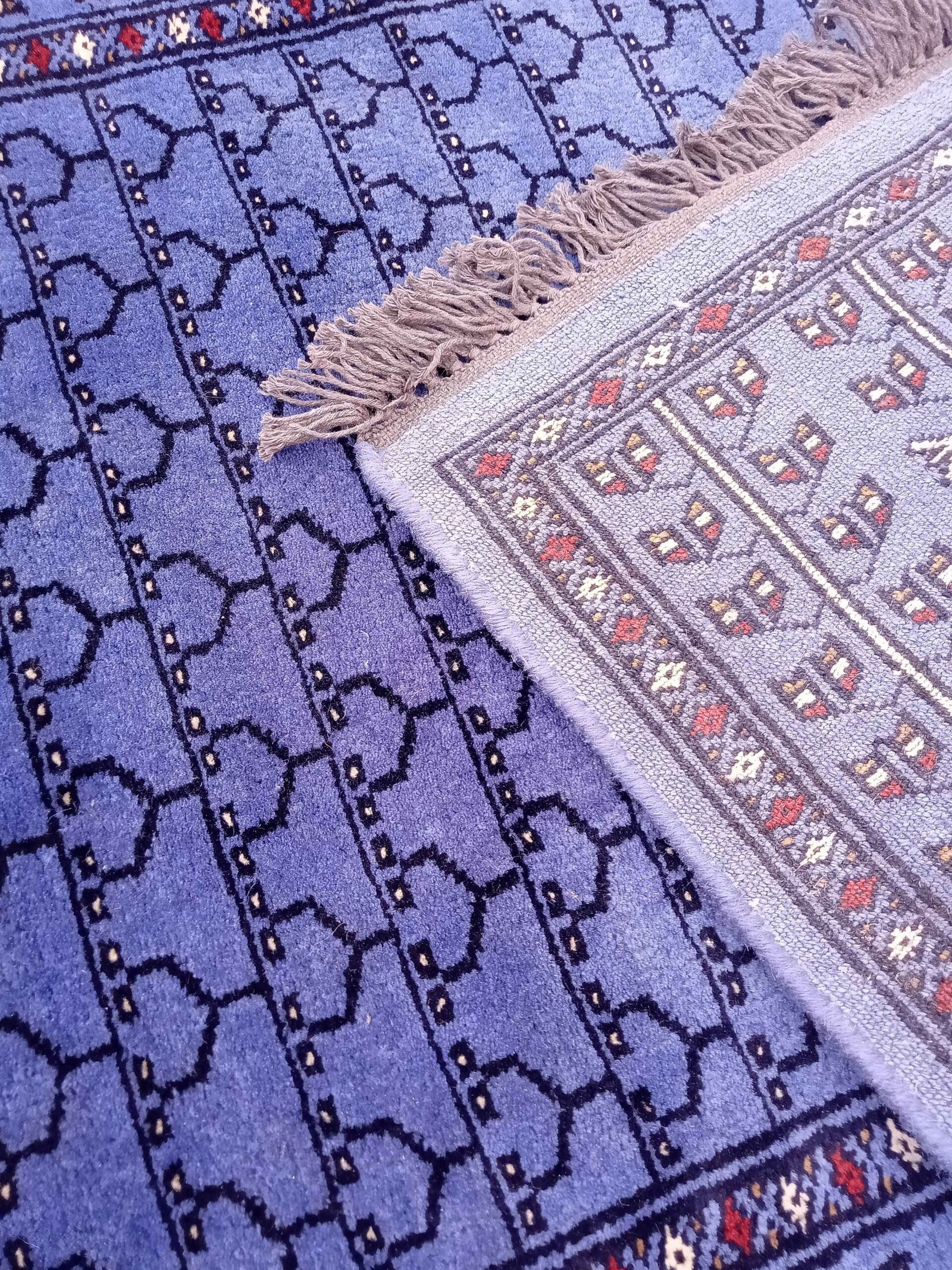 3×5 feet Purple Hand Knotted Wool Carpet Parda - Image 4