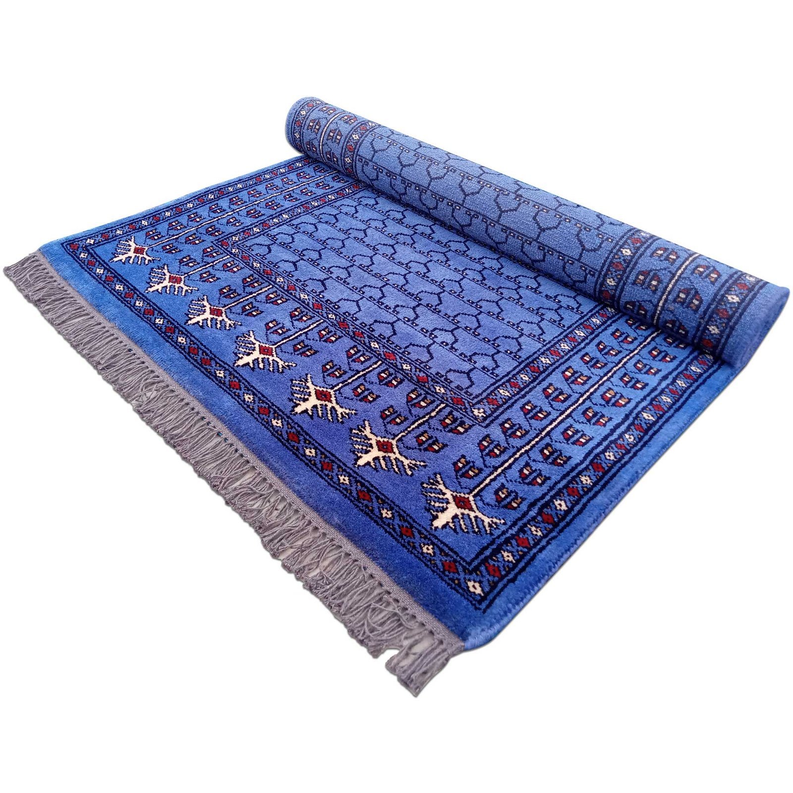 3×5 feet Purple Hand Knotted Wool Carpet Parda - Image 5