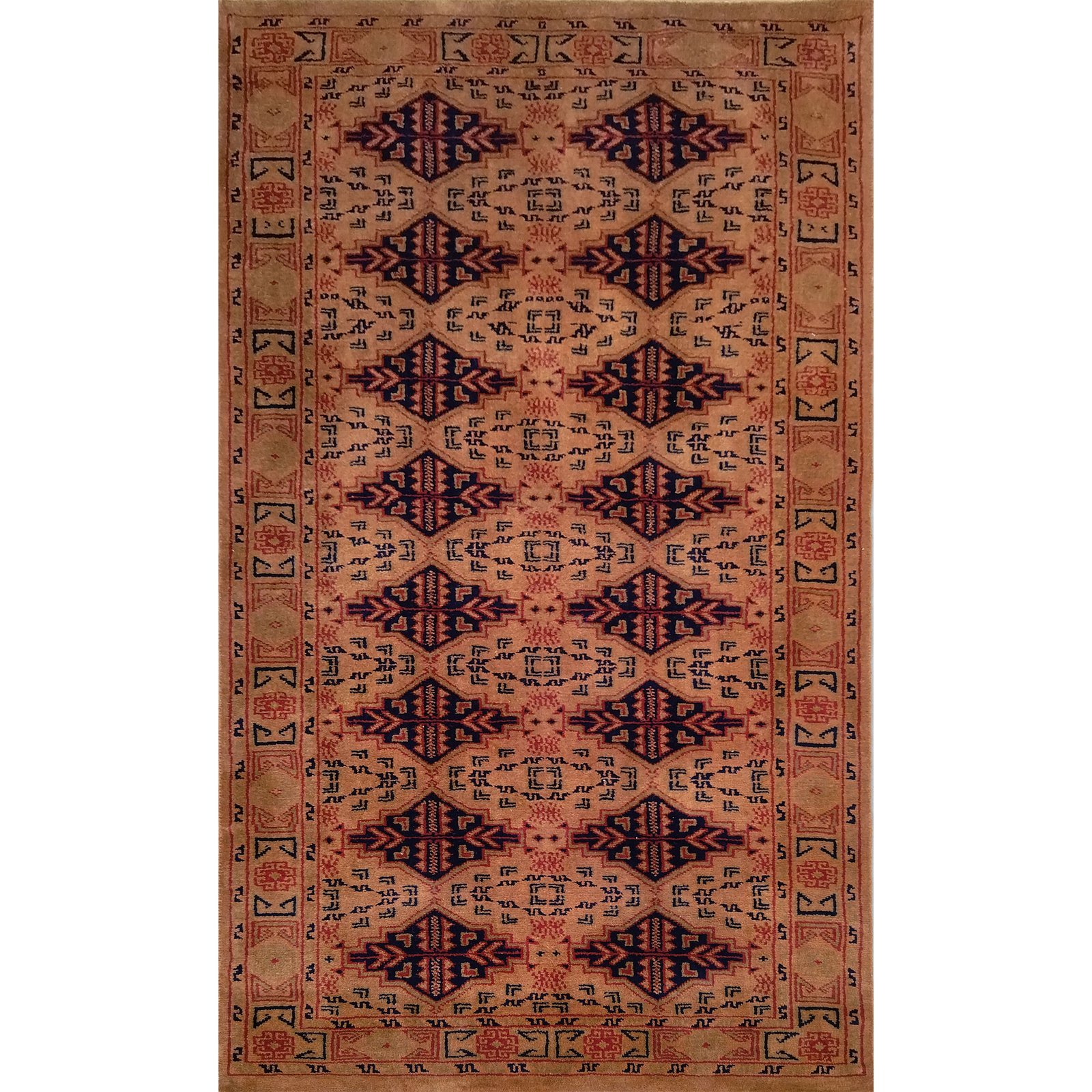3x5 Feet Hand Knotted Woolen Carpet Camel Tribal Antique