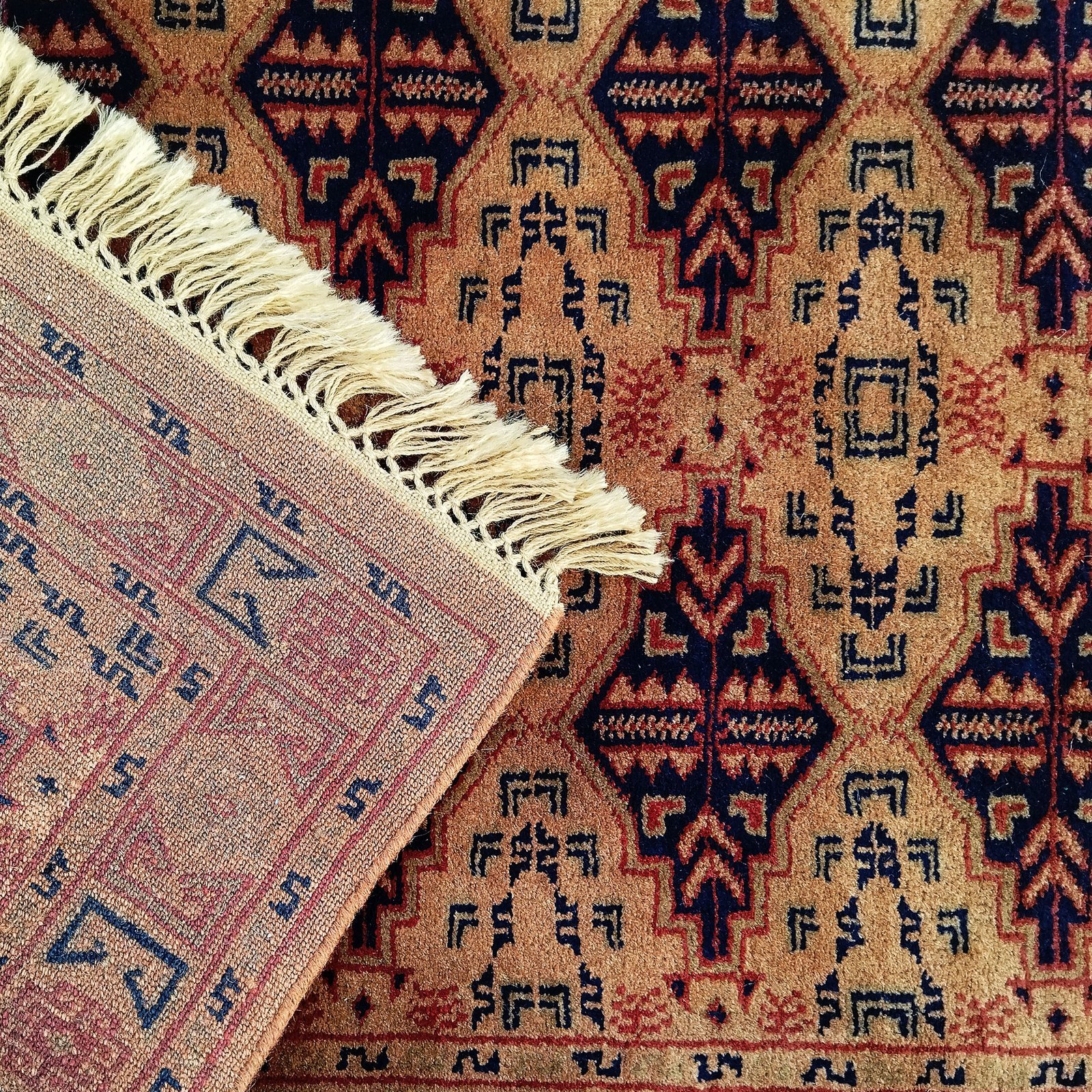 3x5 Feet Hand Knotted Woolen Carpet Camel Tribal Antique - Image 4