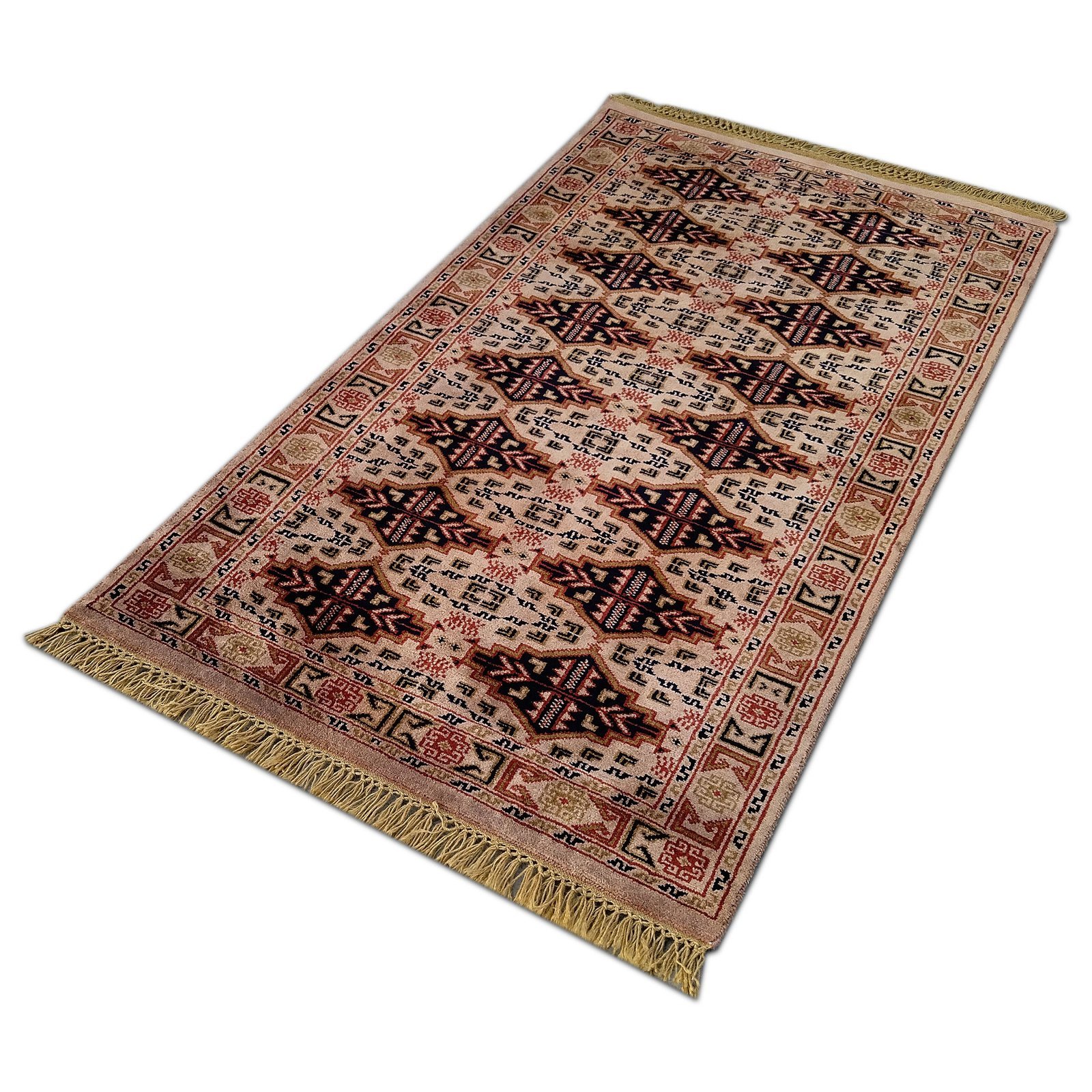 3x5 Feet Handmade Hand Knotted Woolen Carpet Camel Tribal - Image 4