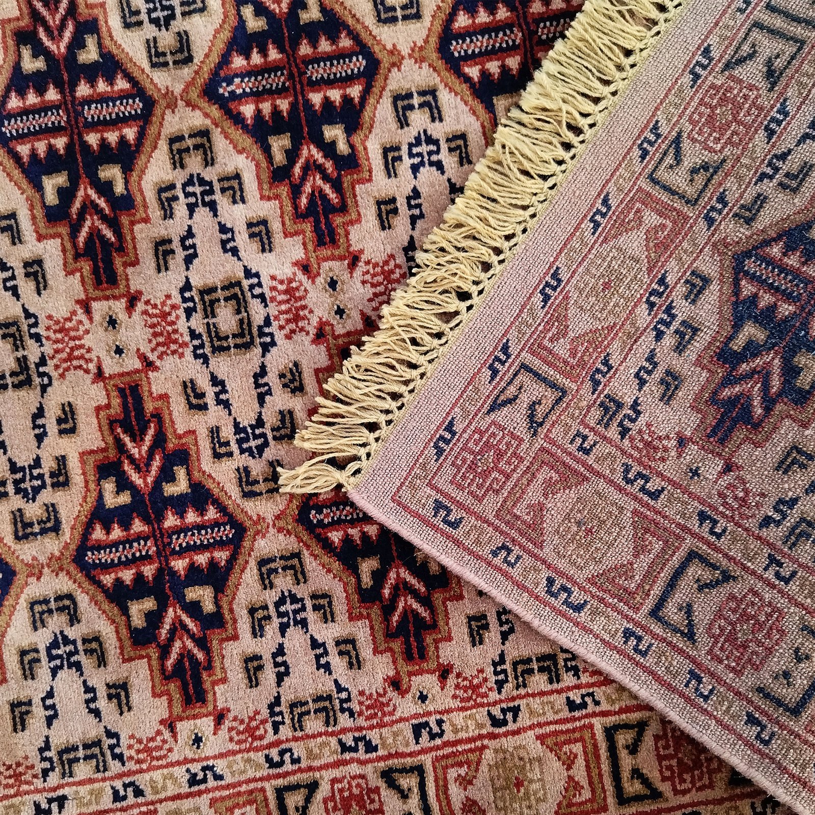 3x5 Feet Handmade Hand Knotted Woolen Carpet Camel Tribal - Image 5