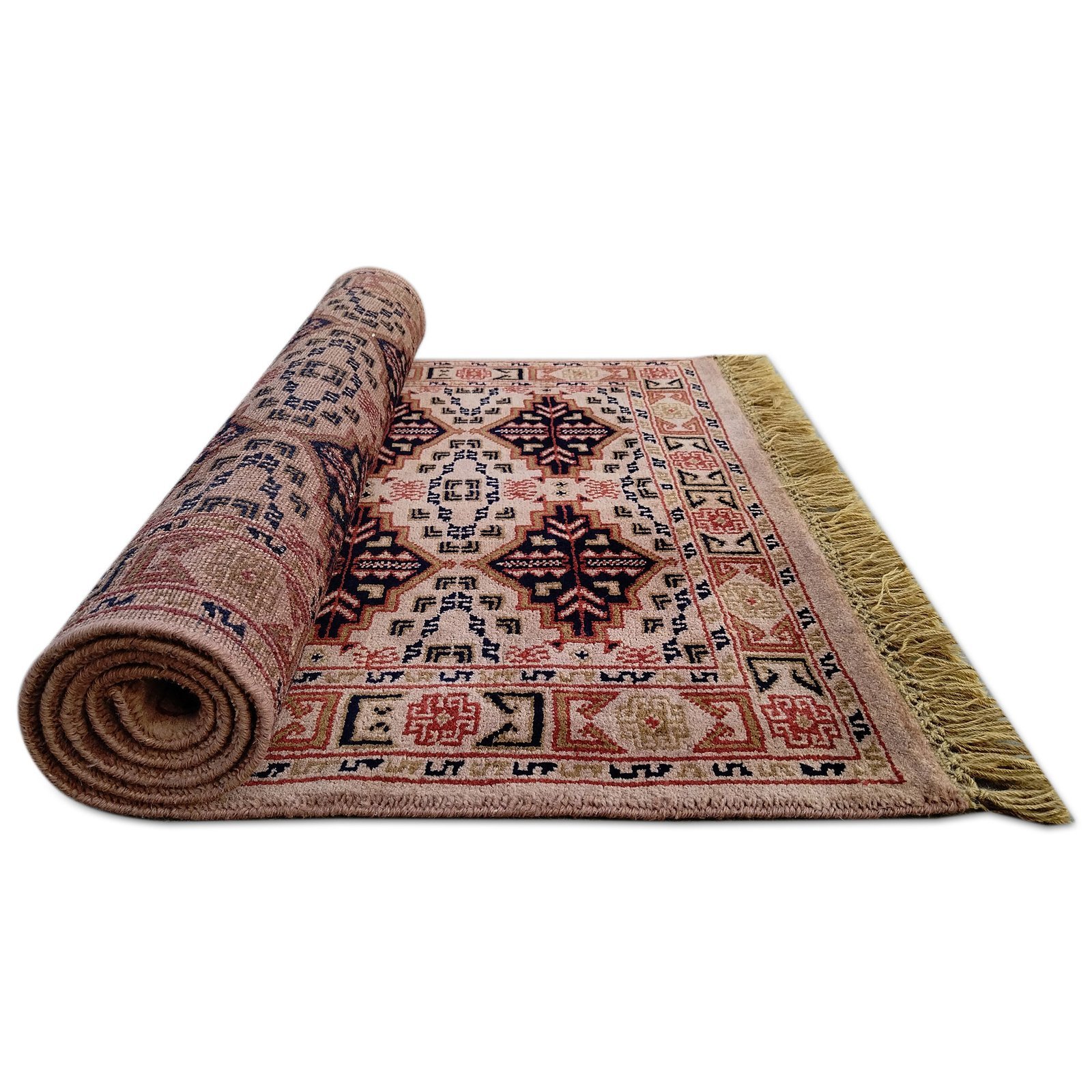 3x5 Feet Handmade Hand Knotted Woolen Carpet Camel Tribal - Image 6