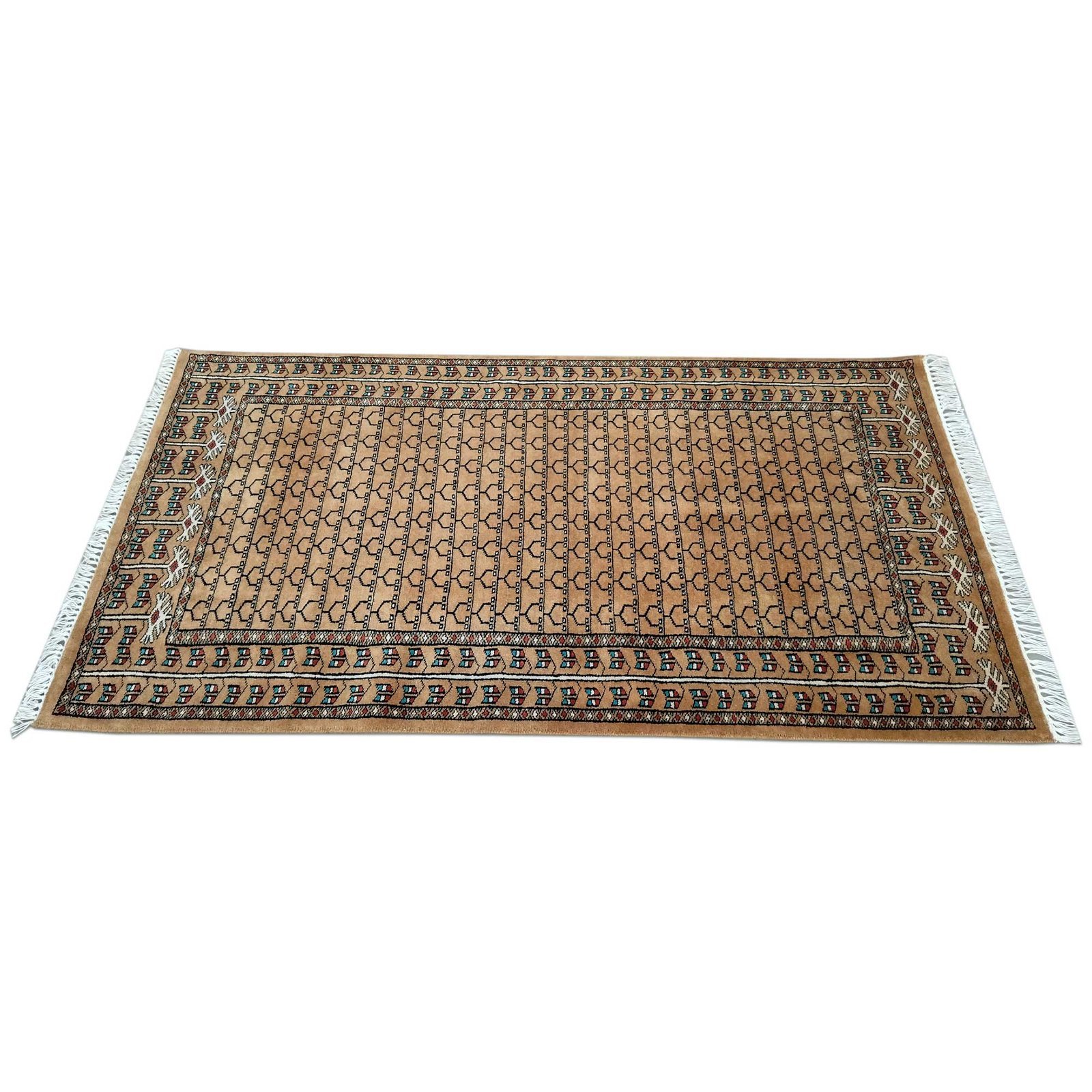 3x5 Feet Handmade Wool Carpet Parda Camel - Image 3