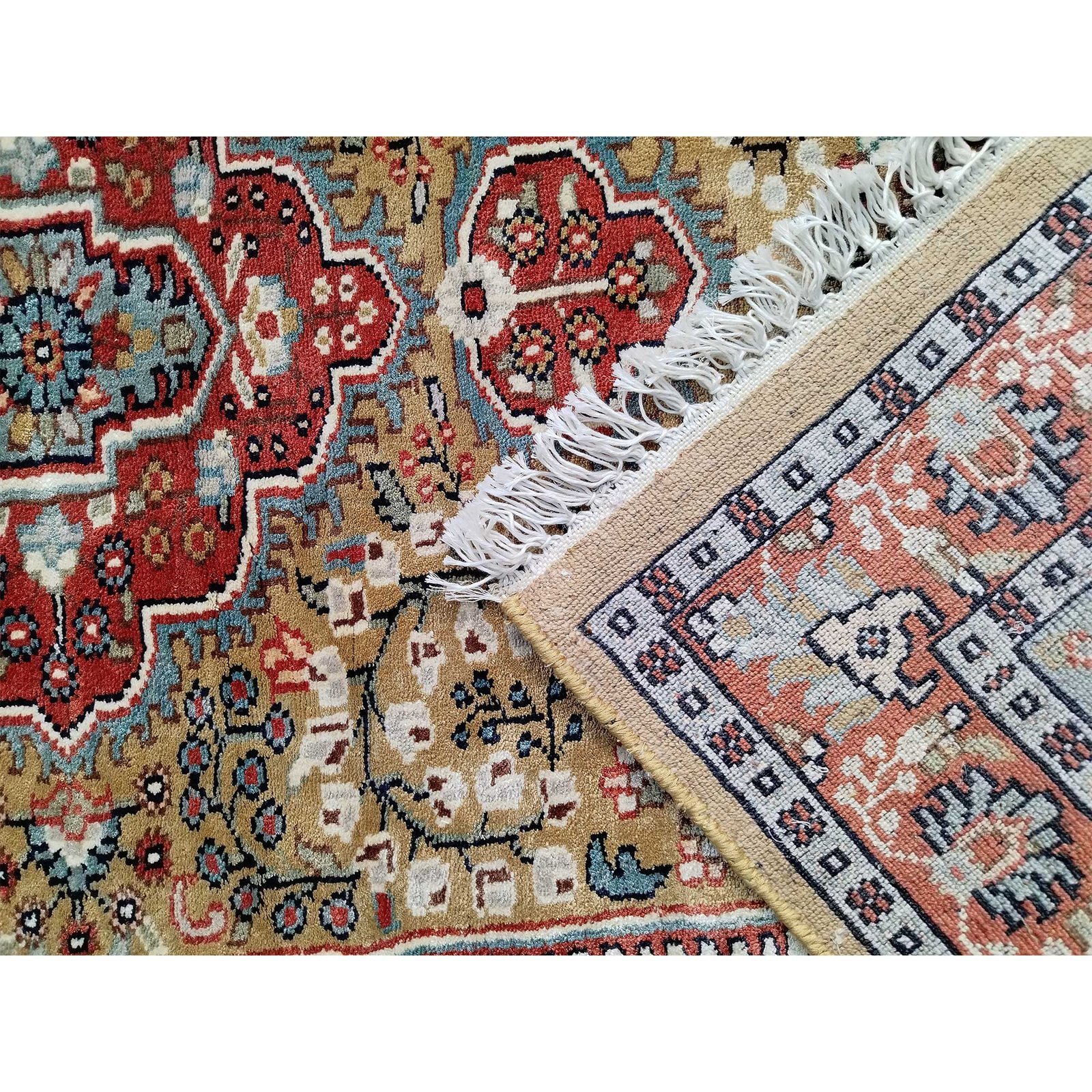 3x5 Feet Hand Knotted Persian Bamboo Silk Carpet Camel - Image 6