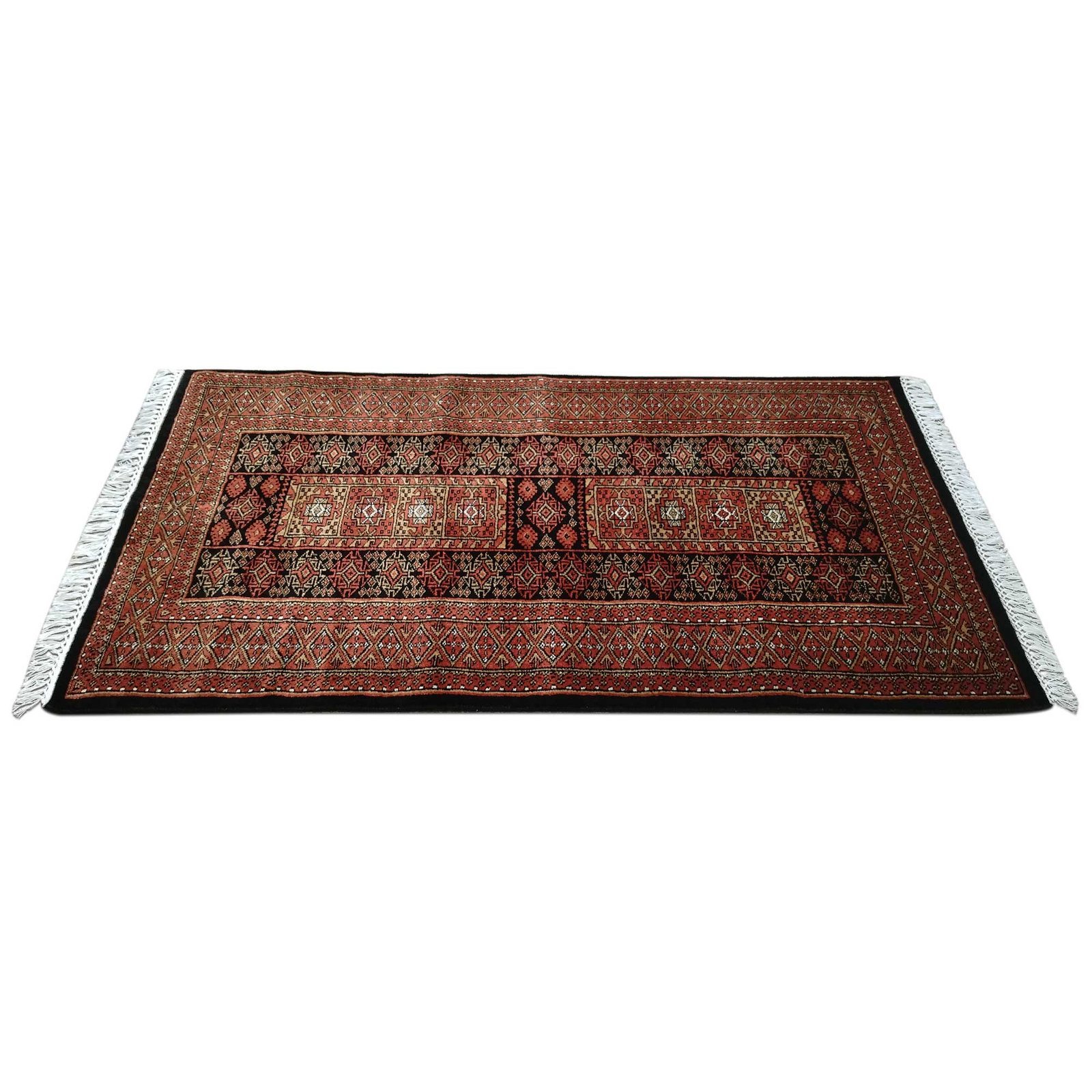 3x5 feet Hand Knotted Woolen Carpet Broun Dubba - Image 2