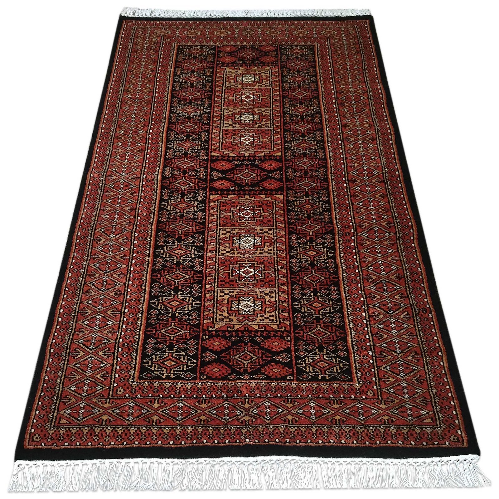 3x5 feet Hand Knotted Woolen Carpet Broun Dubba - Image 3