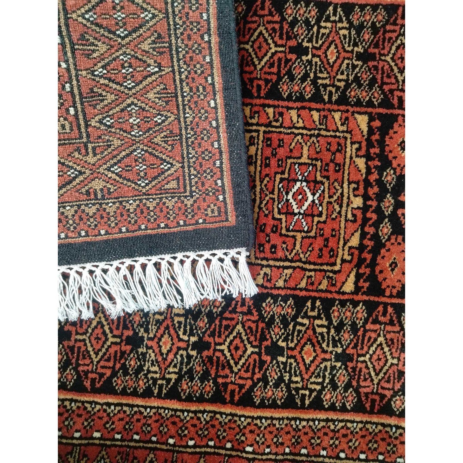 3x5 feet Hand Knotted Woolen Carpet Broun Dubba - Image 4