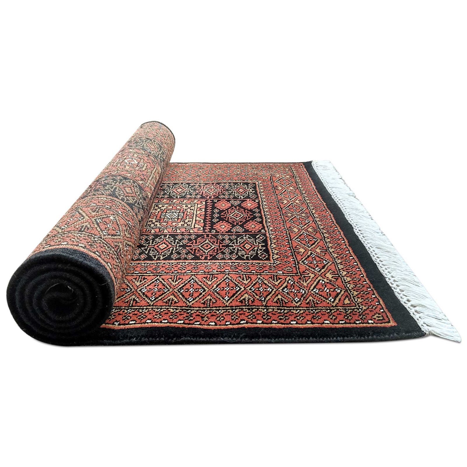 3x5 feet Hand Knotted Woolen Carpet Broun Dubba - Image 5
