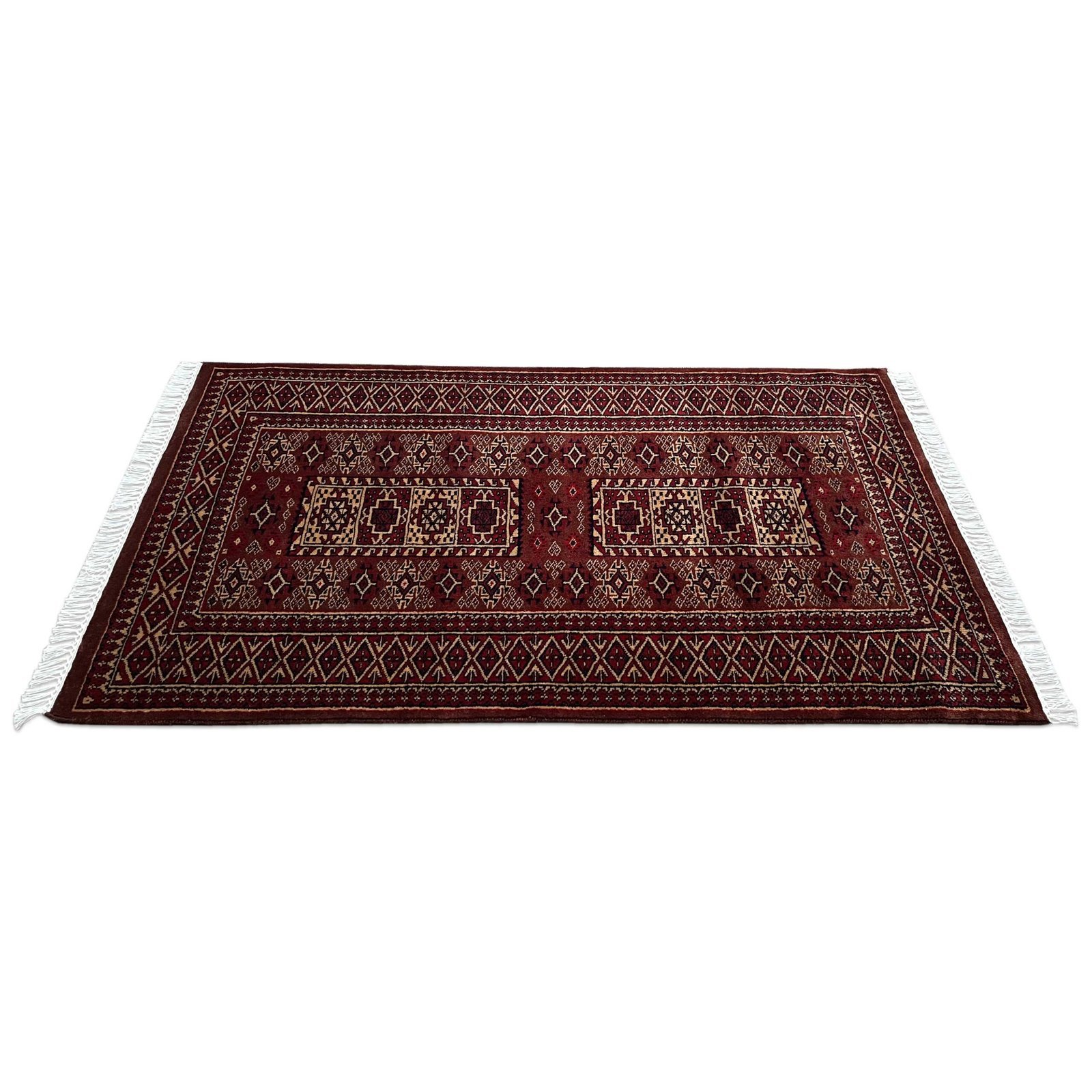 3x5 ft Hand Knotted Woolen Carpet Brown Dubba - Image 7