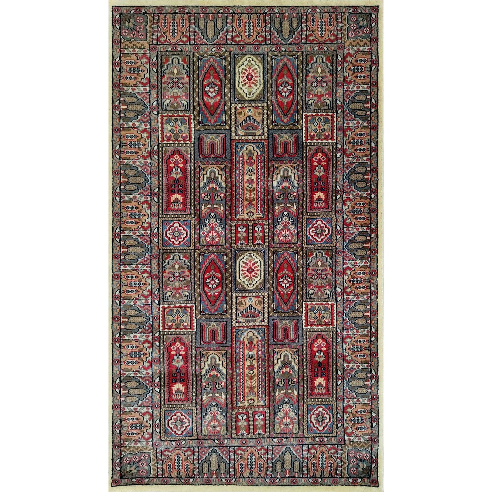 3x5 Ft Handmade Wool Multi Carpet Hamadan
