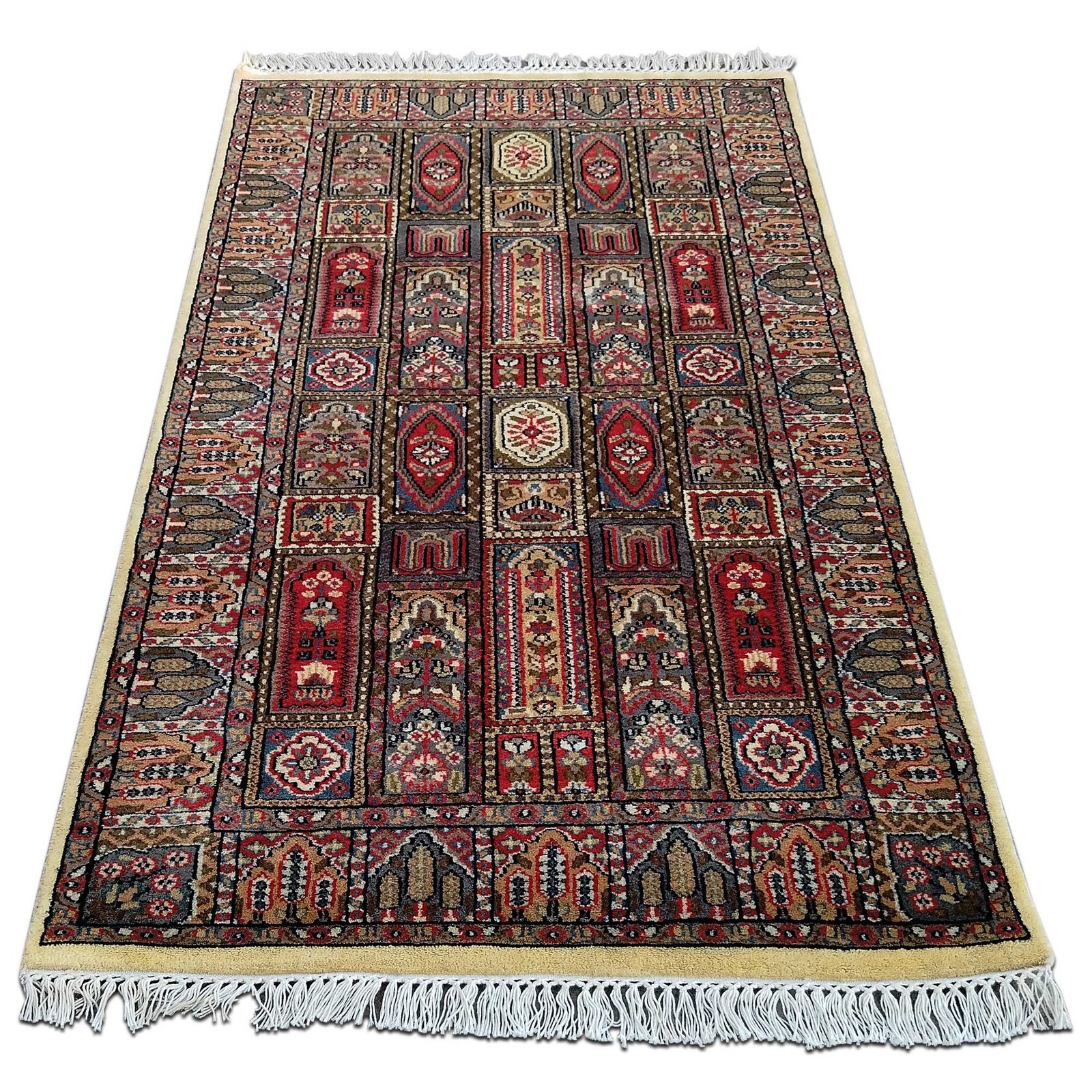 3x5 Ft Handmade Wool Multi Carpet Hamadan - Image 2