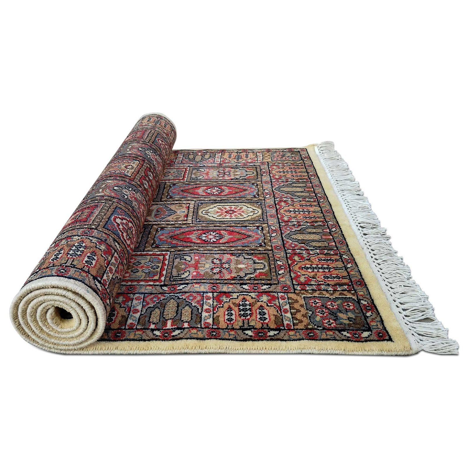 3x5 Ft Handmade Wool Multi Carpet Hamadan - Image 8