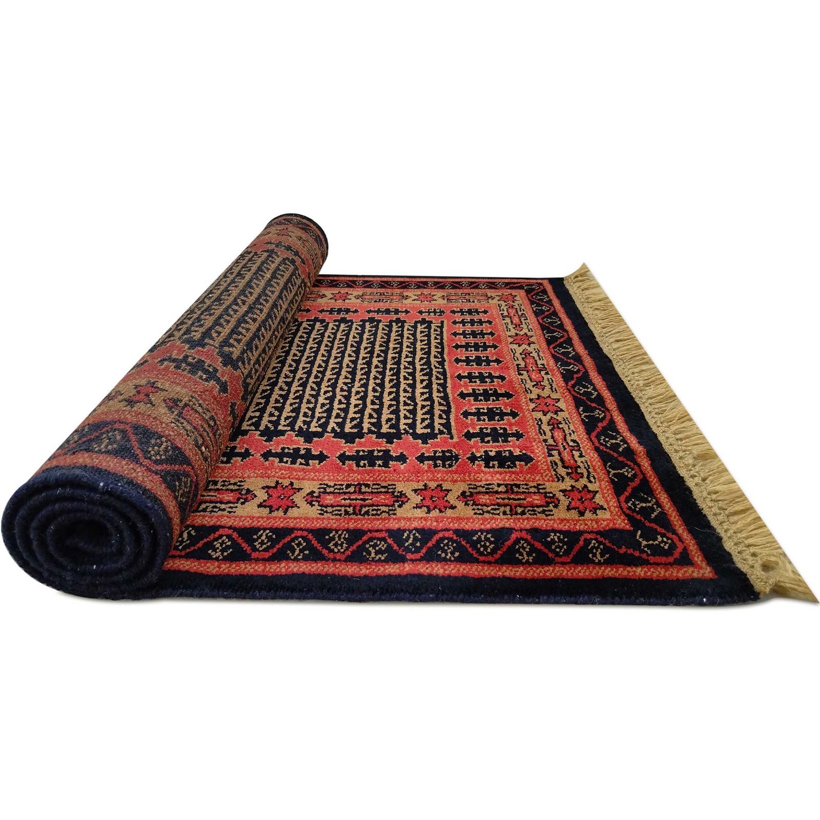 3x5 Feet Hand Knotted Tribal Wool Carpet Black - Image 5